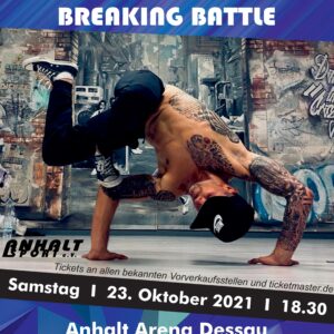 Plakat der Breakdance-Veranstaltung Dancing Dessau