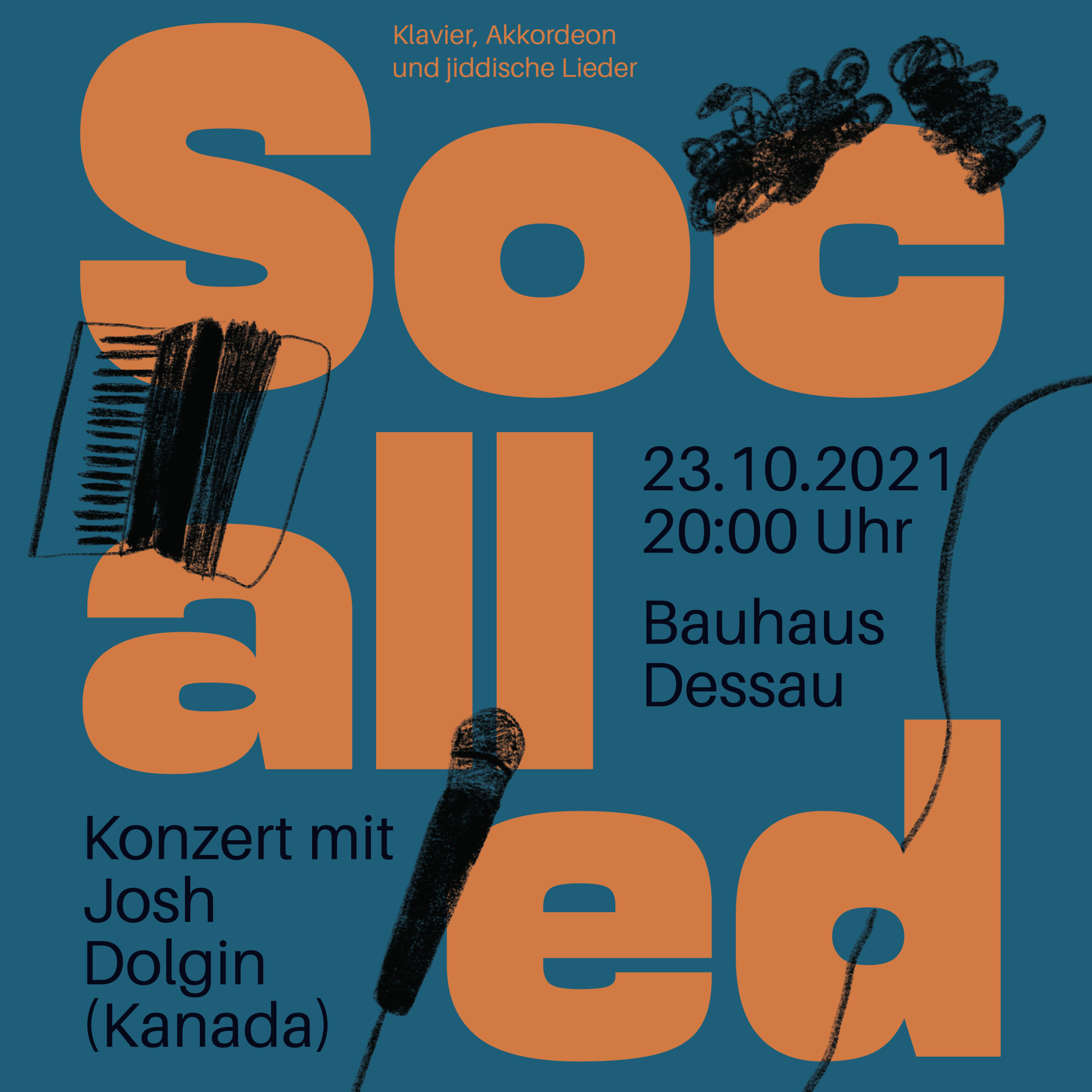 Konzertplakat Socalled im Bauhaus Dessau