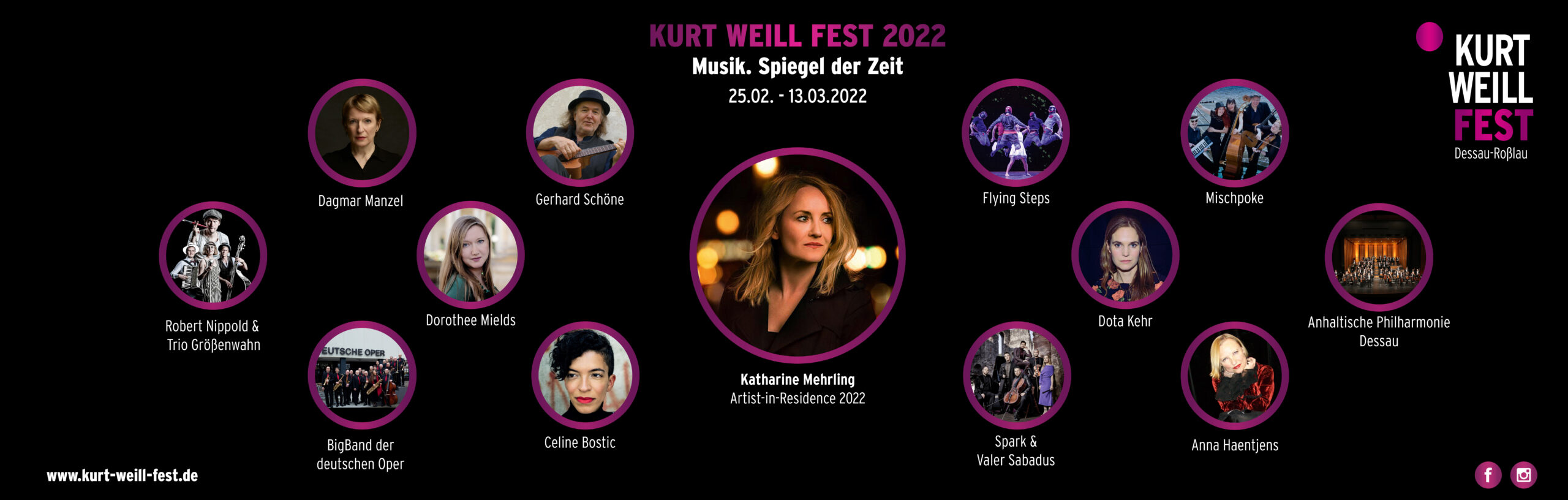 Flyer des Kurt Weill Festes 2022