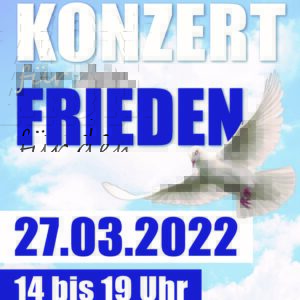 Plakat Friedenskonzert am 27.3. auf dem Marktplatz Dessau
