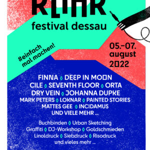 Plakat klink festival Dessau 2022