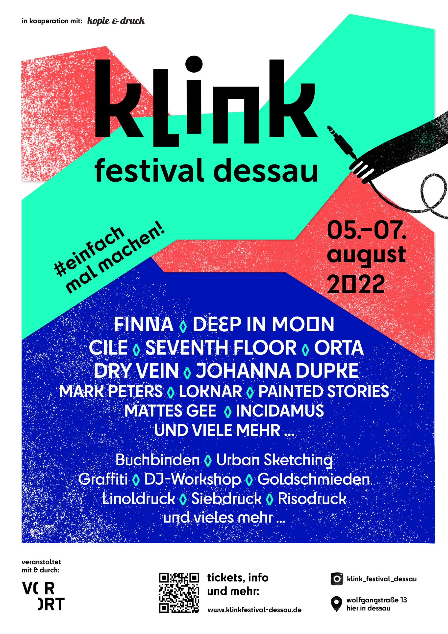Plakat klink festival Dessau 2022