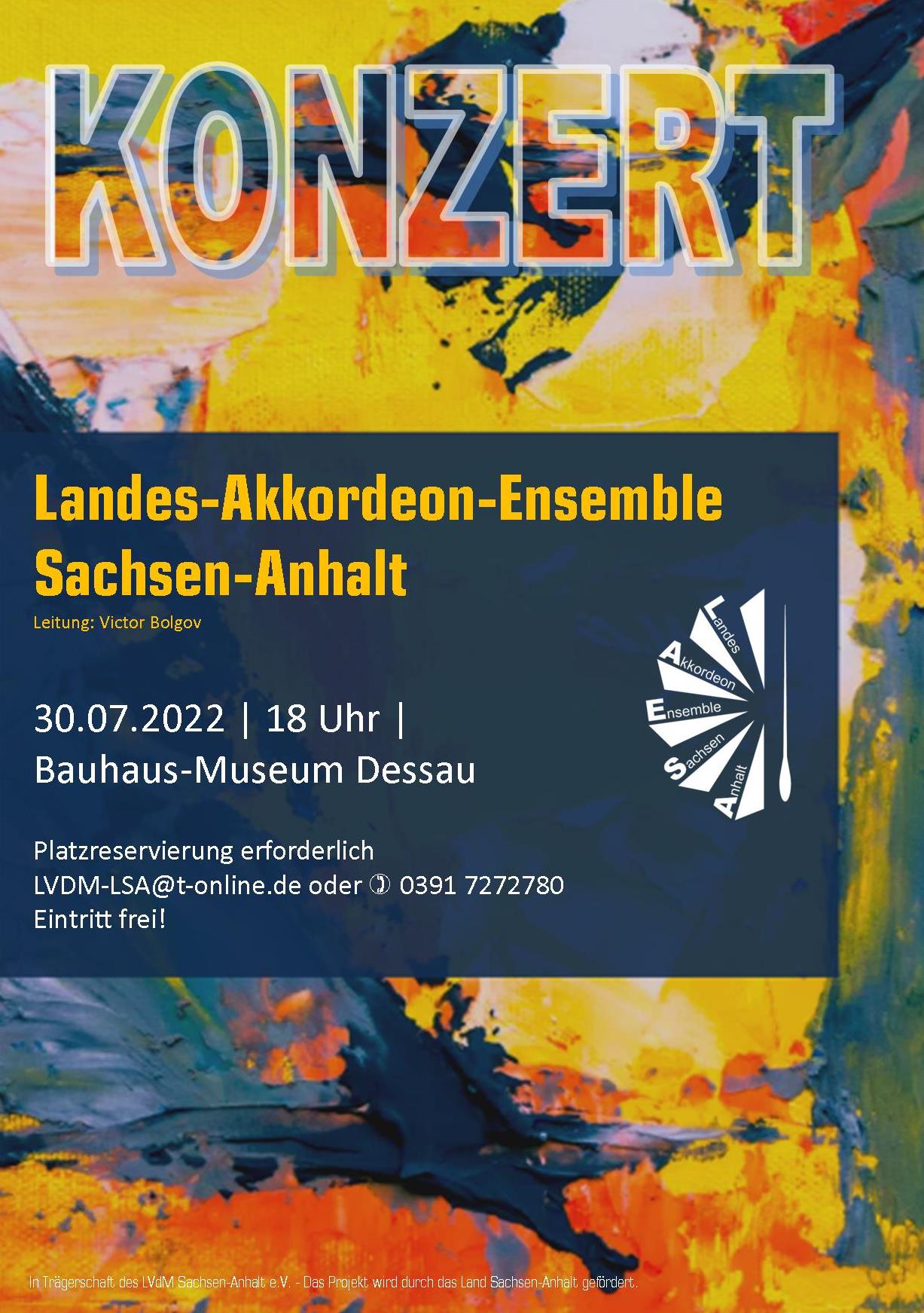 Plakat Landes-Akkordeon-Ensemble Sachsen-Anhalt