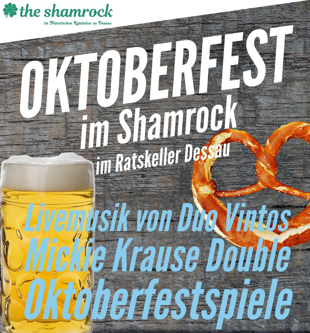 Plakat Oktoberfest im Shamrock