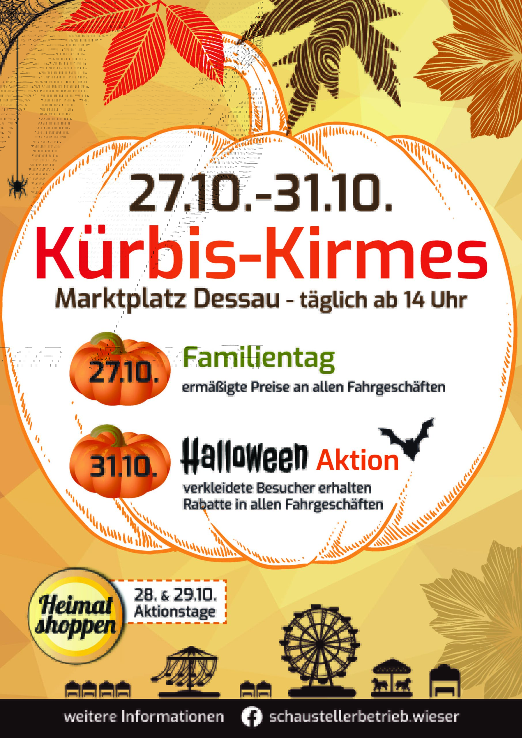 Plakat Kürbis-Kirmes Marktplatz Dessau 2023