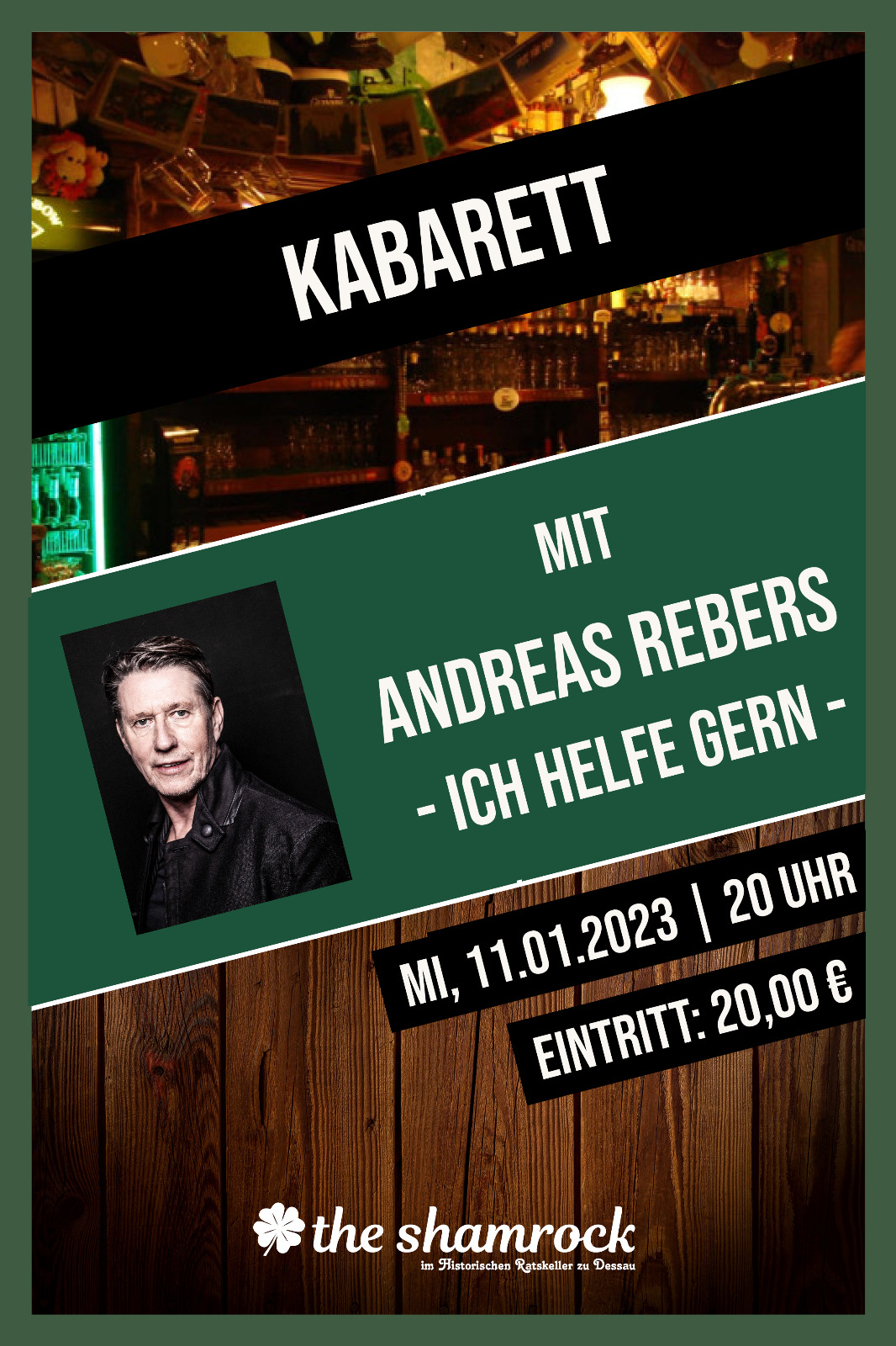 Plakat Kabarett Shamrock 11.01.2023