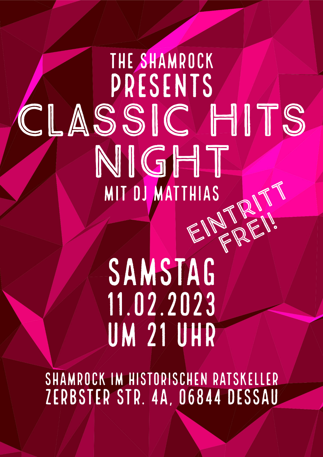 Shamrock Dessau_Classic Hits Night, 11.02.2023
