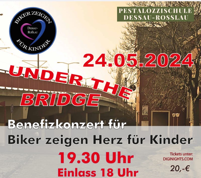 Plakat Benefizkonzert Biker mit Herz_Under_The_Bridge_24.05.2024