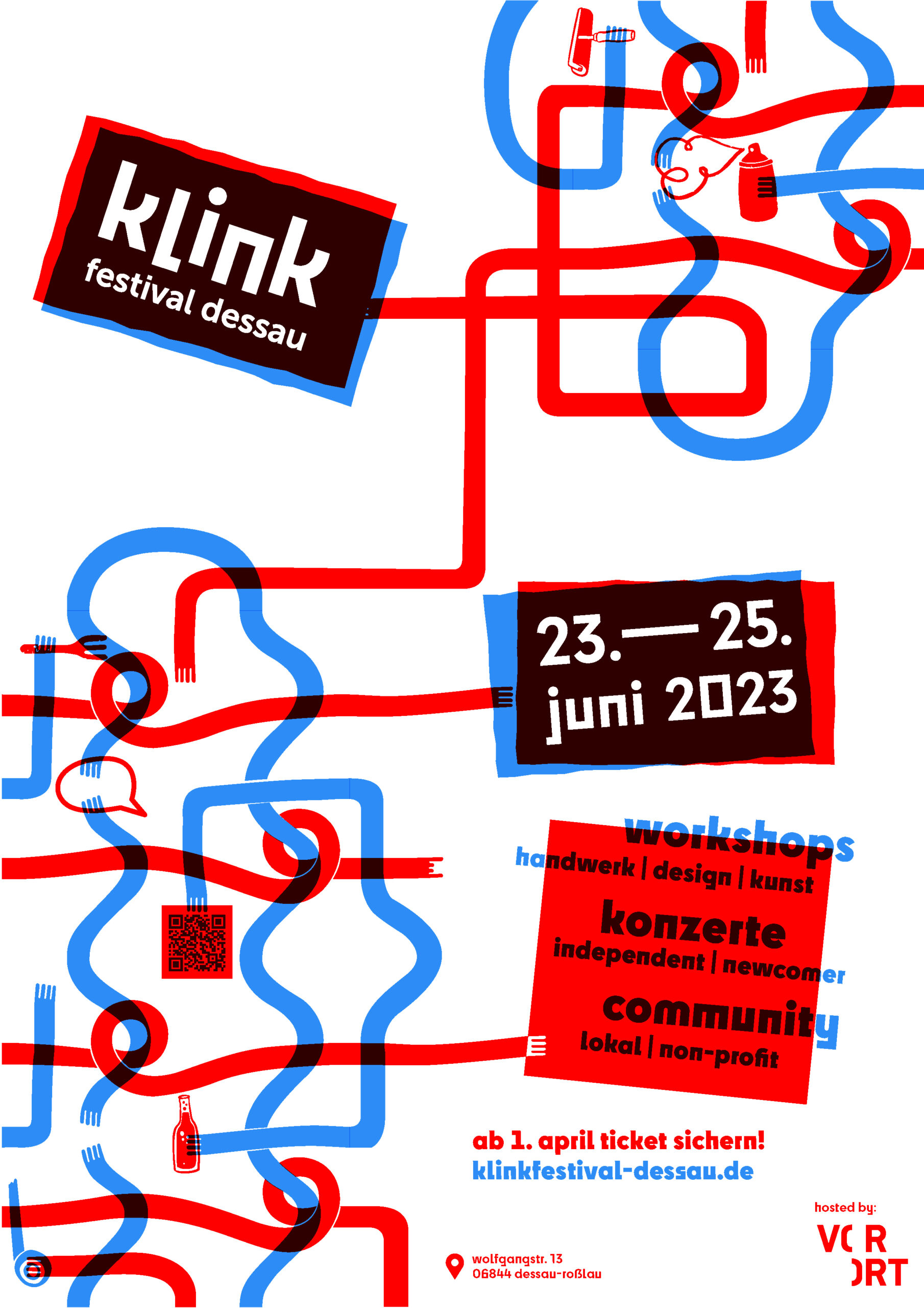 Plakat vom klink festival Dessau