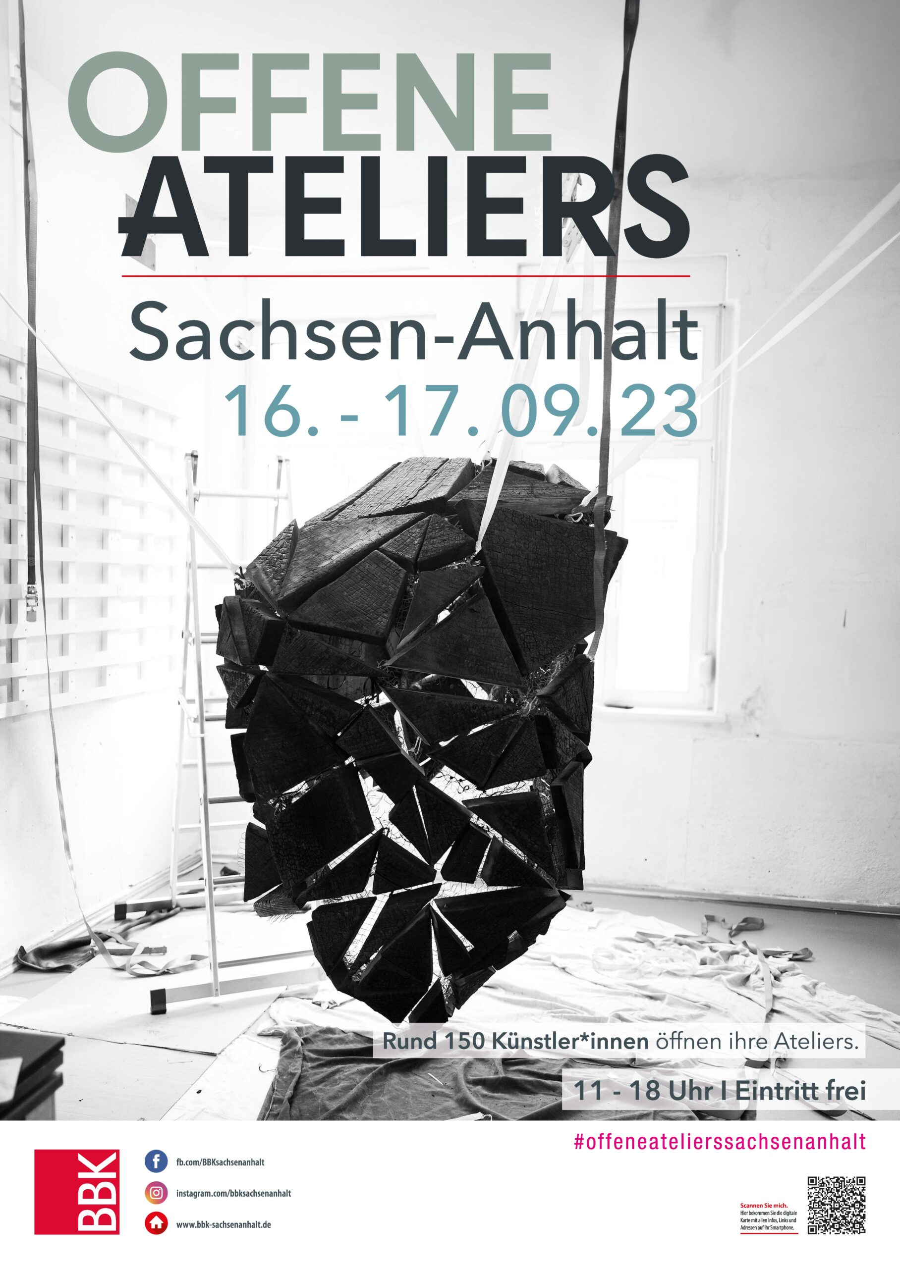 Plakat Offene Ateliers Sachsen-Anhalt 2023