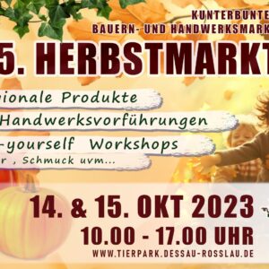 Plakat 5. Herbstmark im Tierpark Dessau