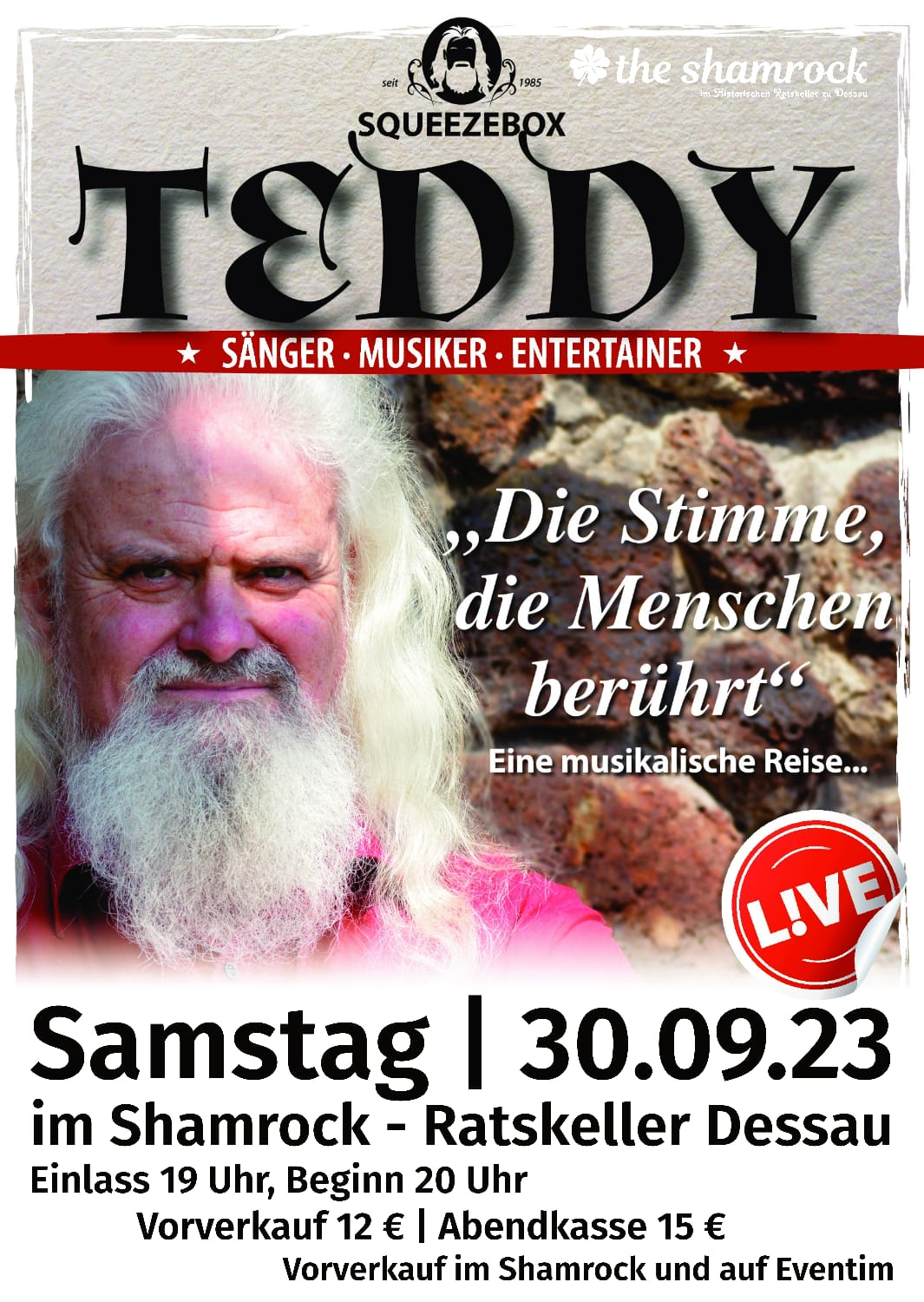 Teddy im Shamrock Dessau am 30.09.2023