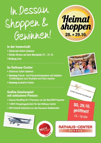 Programm und Flyer zum Heimatshoppen in Dessau