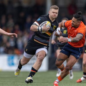 Rugbynationalmannschaft beim Spiel.