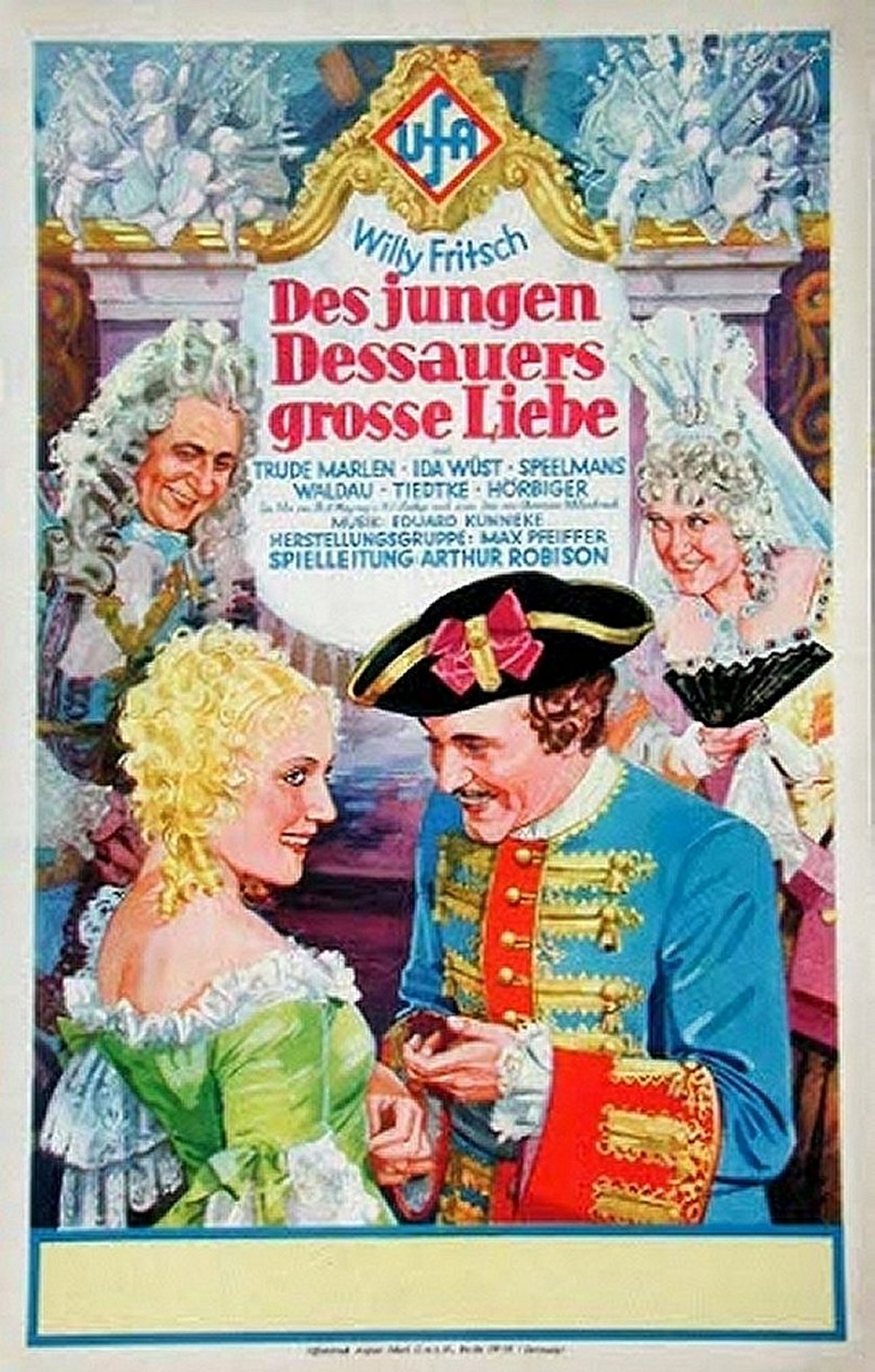 Plakat Des jungen Dessauers große Liebe (D 1933)