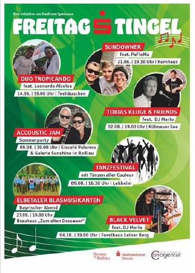 Das Plakat der neuen Eventreihe "Freitags Tingel"