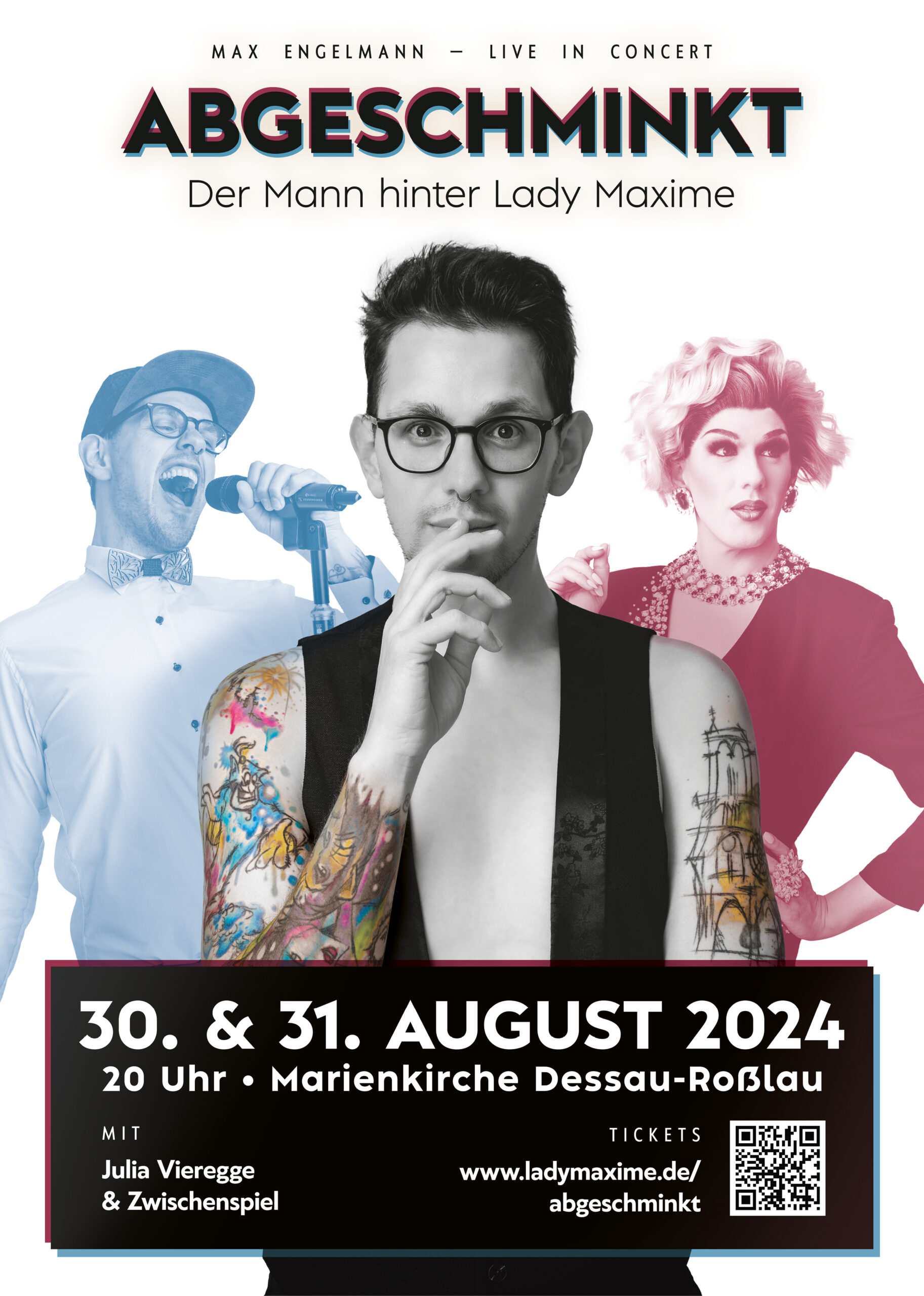 Plakat Abgeschminkt_Marienkirche Dessau 30.-31.08.2024