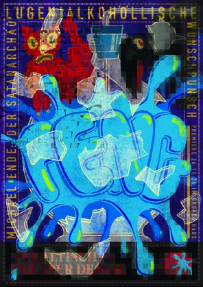 Plakat Wunschpunsch im Anhaltischen Theater Dessau, Motiv Robert Voss
