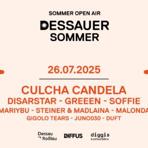 Lineup Dessauer Sommer Festival 26.07.2025 im Paul-Greifzu-Stadion Dessau