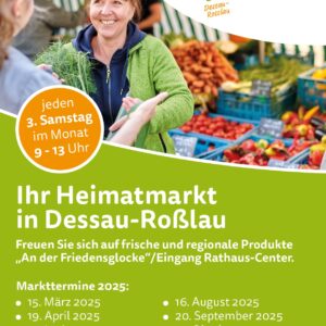 Plakat Dessau-Rosslau Heimatmarkt 2025