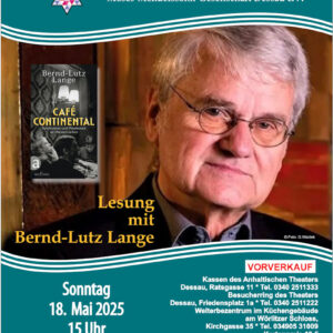 Plakat Lesung Bernd-Lutz Lange 18.05.2025