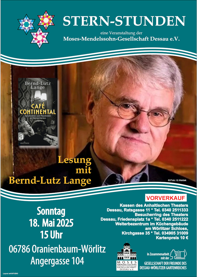 Plakat Lesung Bernd-Lutz Lange 18.05.2025