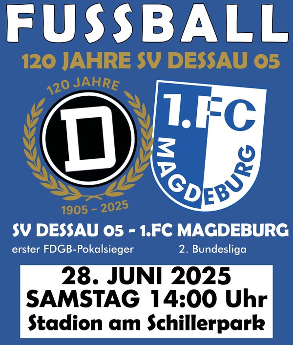 120 Jahre SV Dessau 05 am 28.06.2025, Grafik Veranstalter