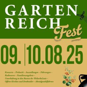 Plakat zum Gartenreichfest 2025