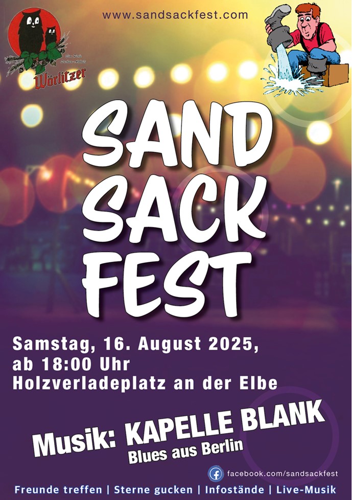 Plakat Sandsackfest 2025, Grafik Veranstalter