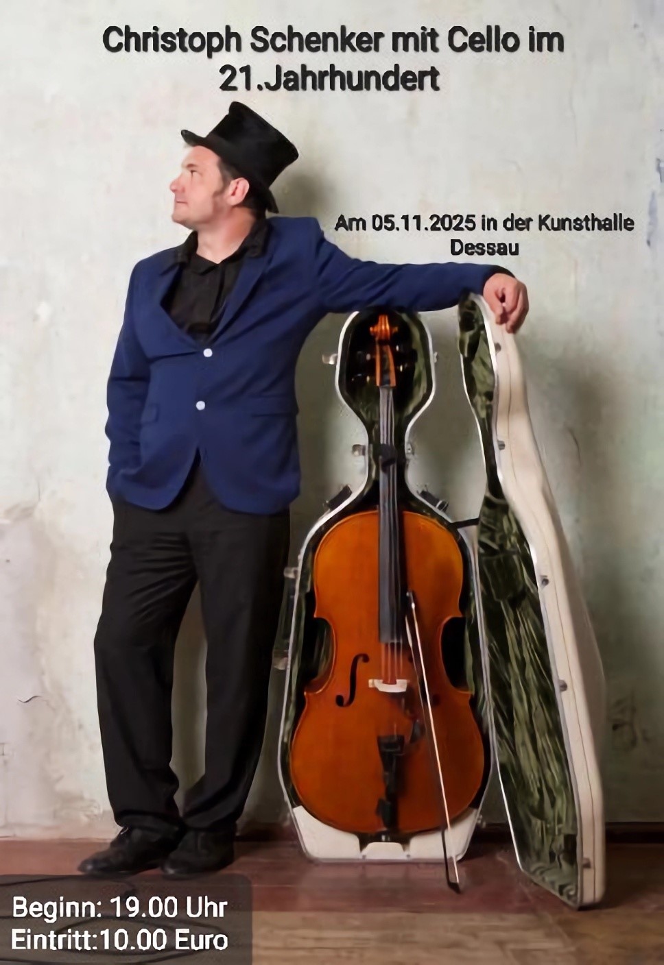 Plakat Christoph Schenker am 05.11.2025 in der Kunsthalle Dessau