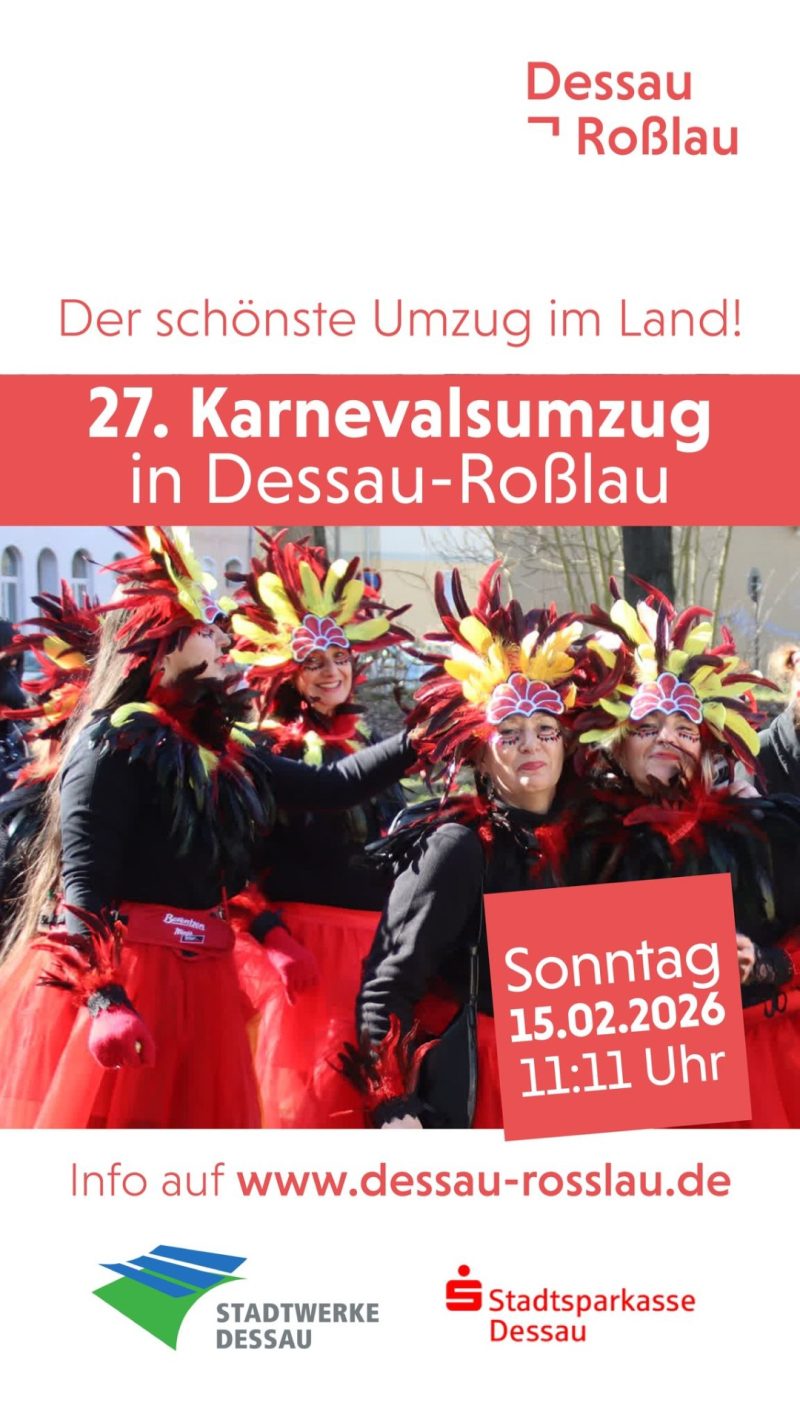Plakat zum 27. Dessauer Karnevalsumzug