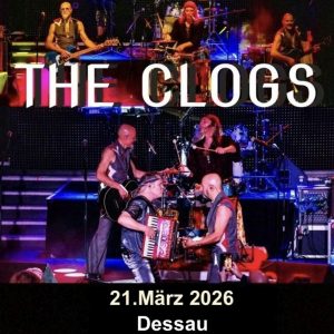 Plakat The Clogs im Lokheim Dessau, Grafik Veranstalter