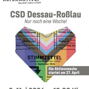 Plakat CSD Dessau, Grafik Veranstalter