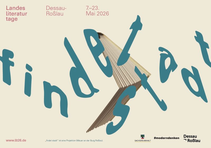 Plakat zu den Landesliteraturtagen in Dessau 2026
