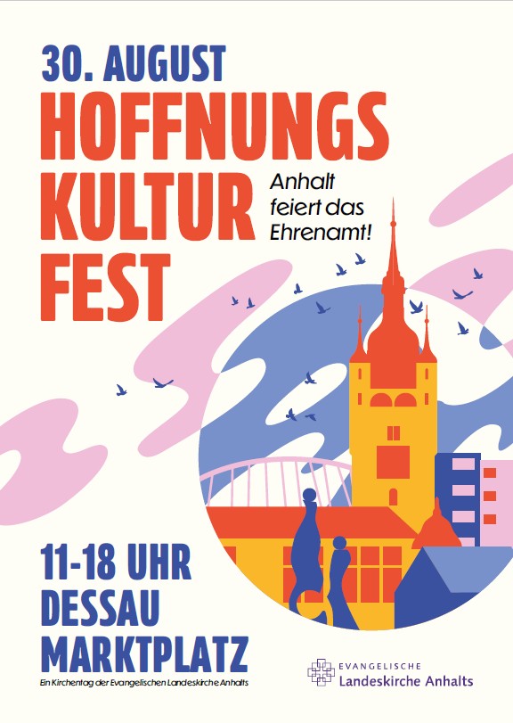 Flyer der evangelischen Landeskirche Anhalts zum Hoffnungskulturfest