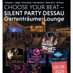 Silent-Party 8.8.2026, Grafik Veranstalter