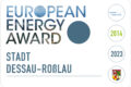 EEA_2023-11-20_Ortsschild_Dessau-Roßlau_Audit Logo European Energy Award