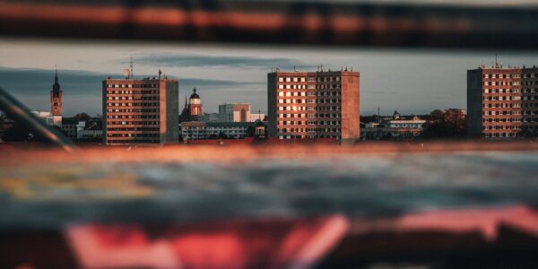 Skyline von Dessau Y-Häuser