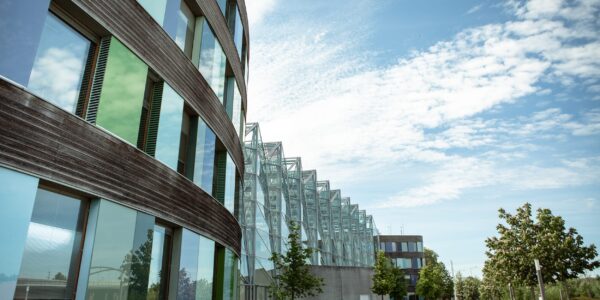 Umweltbundesamt in Dessau Außenansicht Sommer